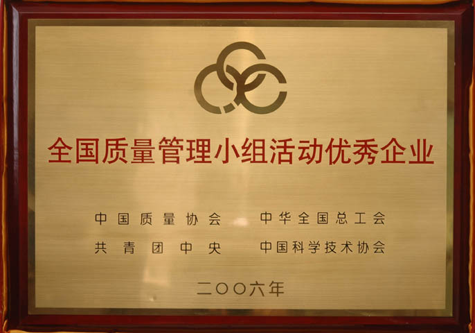 全国质量管理小组活动优秀企业